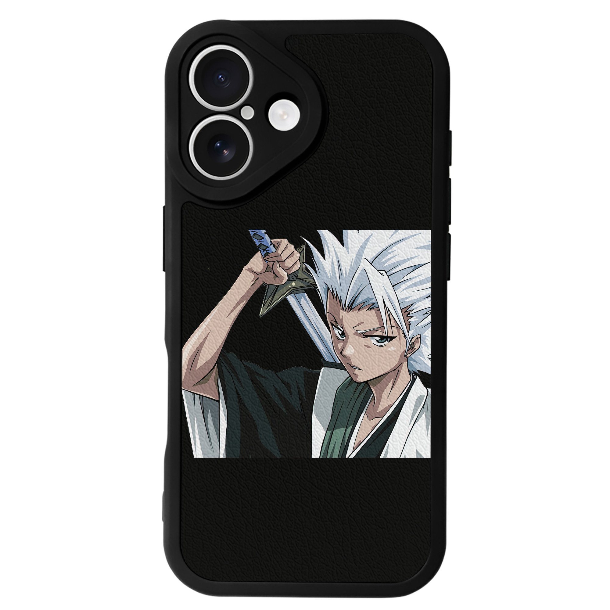 （画像用） ブリーチ 日番谷冬獅郎（ひつがや とうしろう） BLEACH Hitsugaya Toushirou 【iPhone 16シリーズ対応】シリコンスマホケース（レザー調） 材質：シリコン